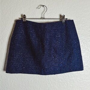 Zara Blue Tweed Mini Skirt